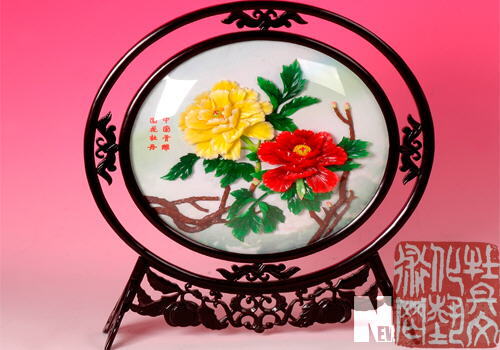骨雕牡丹